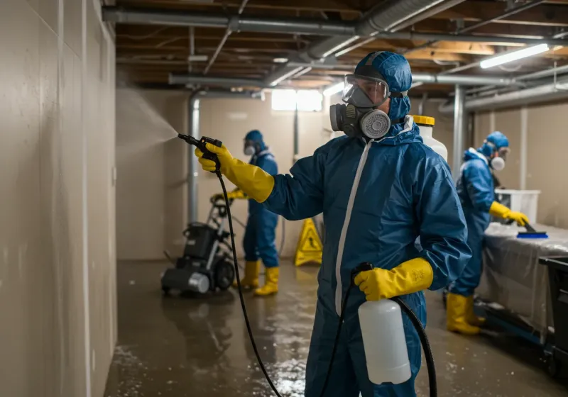 Basement Sanitization and Antimicrobial Treatment process in Fredonia, KS